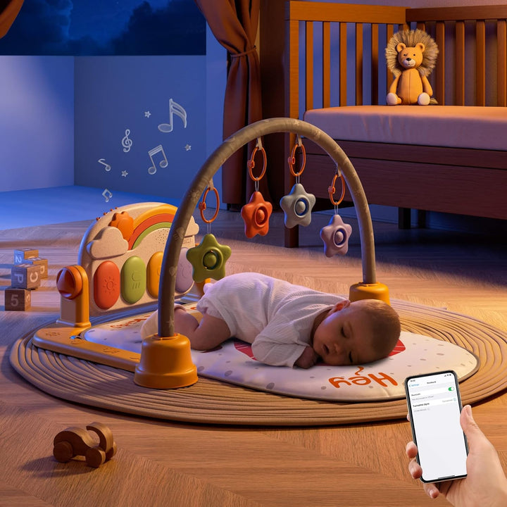 TUMAMA Baby Klavier Turnmatte, neugeborenes Baby, Fitness- und Aktivitätsmusik, leichte Spielmatten