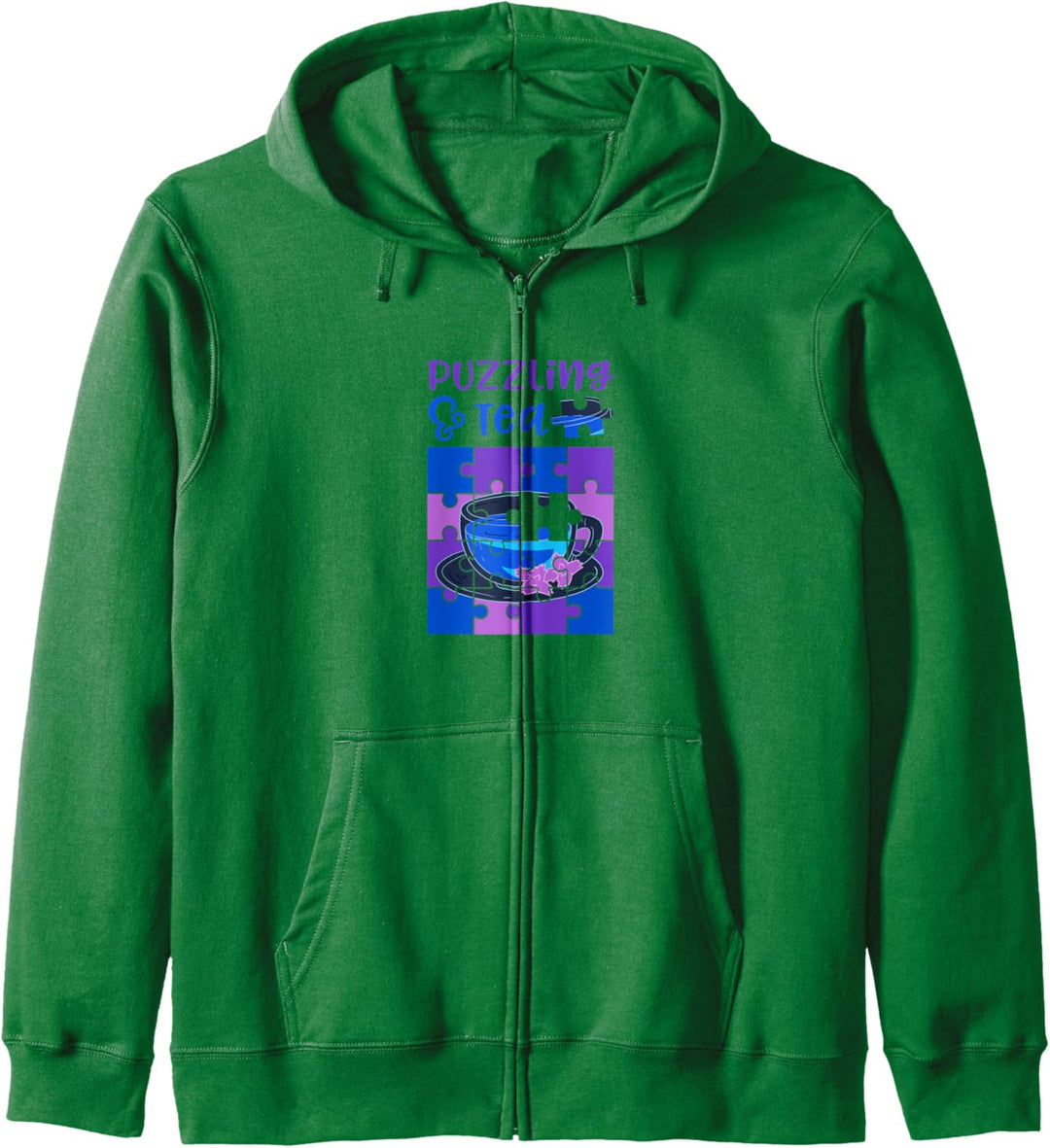 Puzzle und Tee Hobby Puzzeln Jigsaw Kapuzenjacke