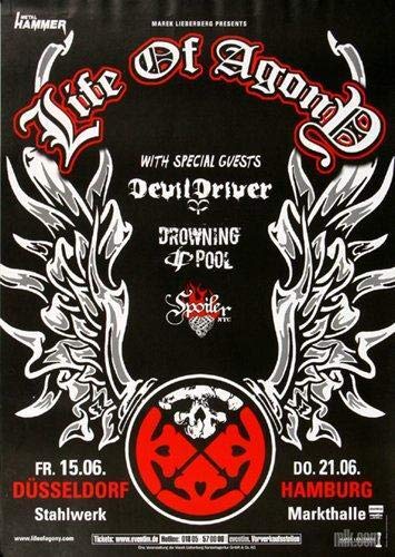 Life of Agony - Live in, Düsseldorf &amp; Hamburg 2007 » Konzertplakat/Premium Poster | Live Konzert Ver