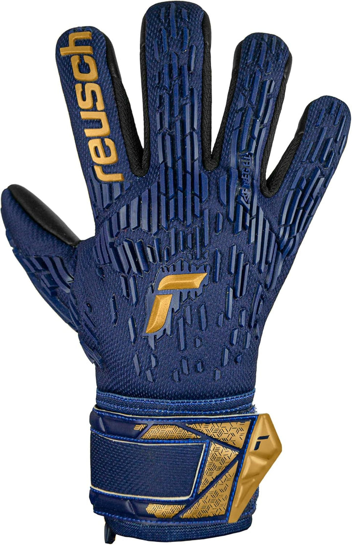 Reusch Unisex Jugend Attrakt Freegel Silver Junior Torwarthandschuhe 7 blau-gold-schwarz, 7 blau-gol