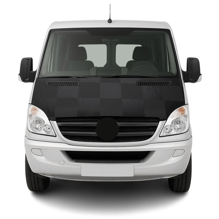OMAC Haubenbra Steinschlagschutz Bonnet Bra kompatibel mit Mercedes Sprinter 2006-2013 Kariert Karie