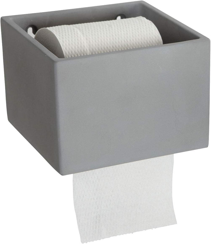House Doctor Toilettenpapierhalter, Baumwolle, Polyester, Kunstseide, Zement, 14,7 x15x10
