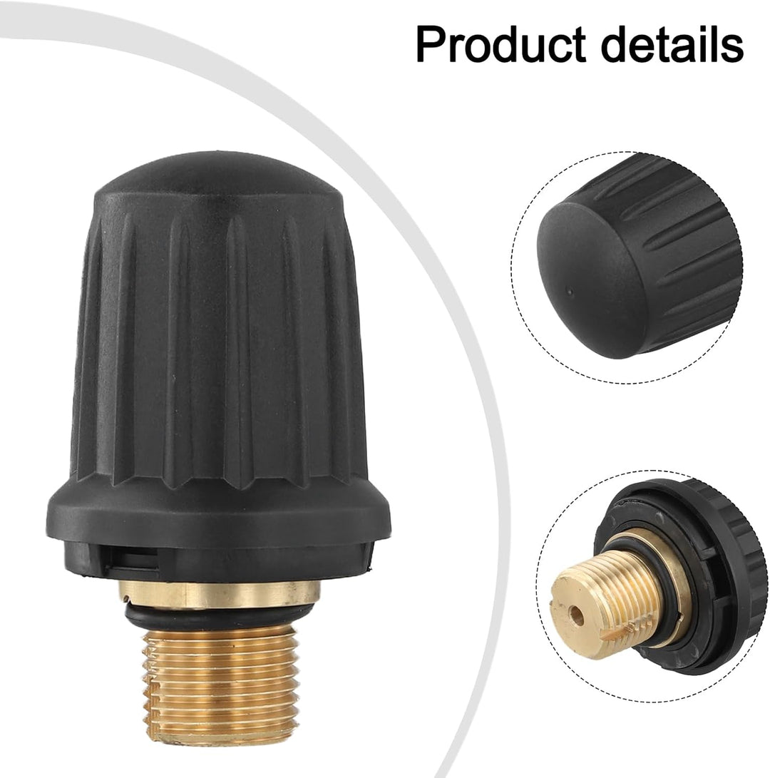 DAZZLEEX Für Kärcher Dampfreiniger Sicherheitsverschluss Kappe 4.590-105.0 mit schwarzem O-Ring 6.36