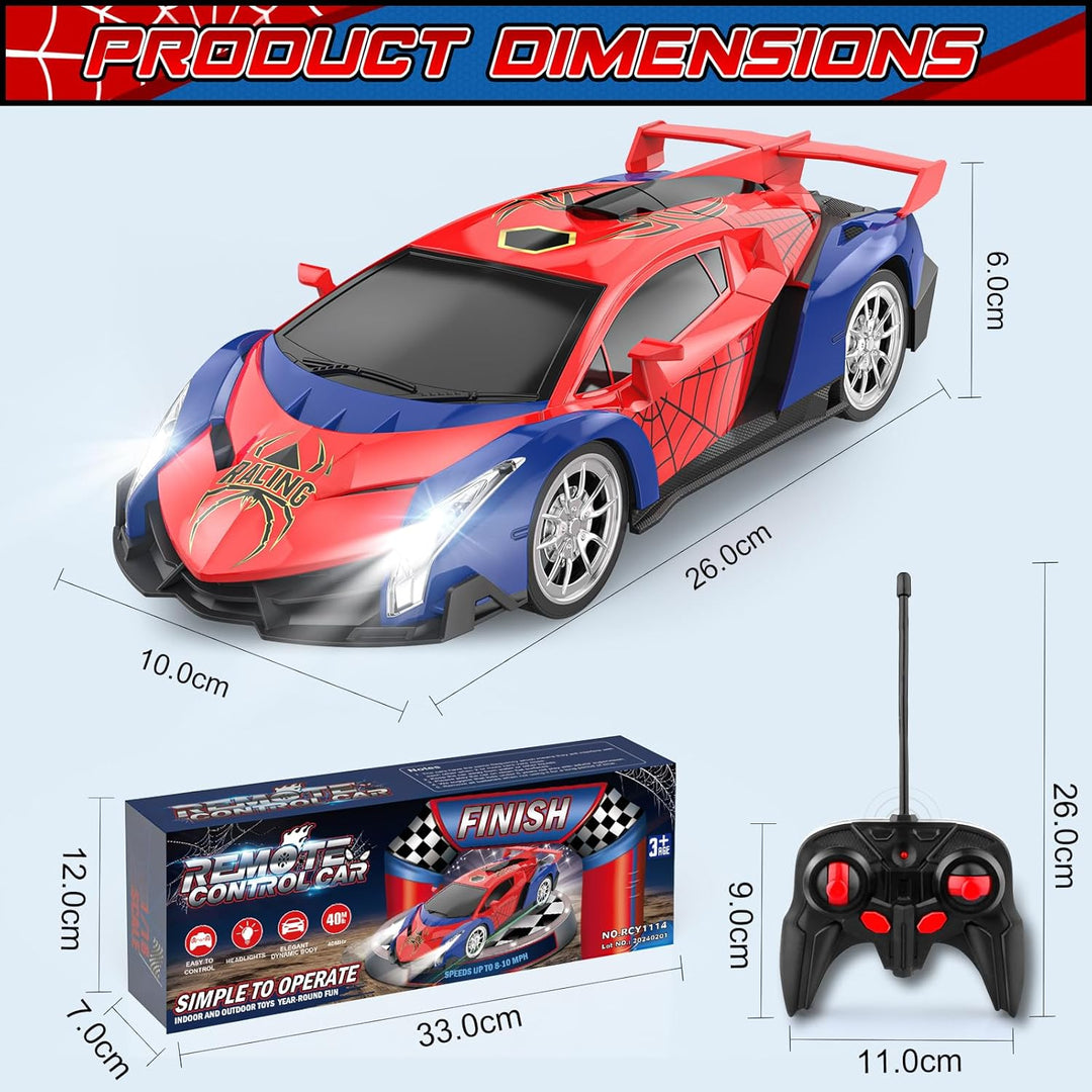 Mieryd Ferngesteuertes Auto ab 3 4 5 6 7 8+ Jahre, Kinder Spiele Draussen Drinnen 1:18 Spider RC Aut