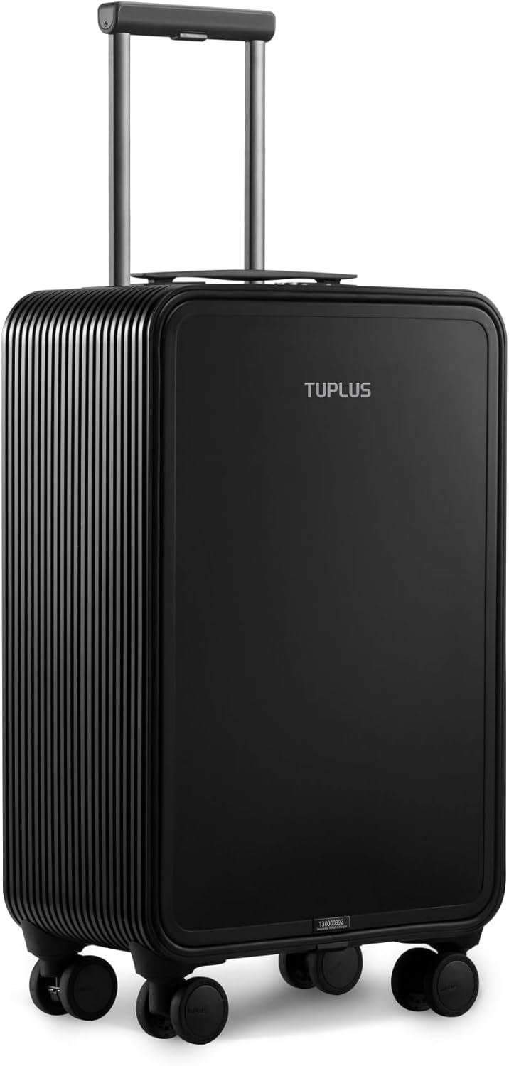 TUPLUS Koffer Aluminium Trolley Rollkoffer mit 4 Rollen Reisekoffer Handgepäck Hartschalenkoffer mit