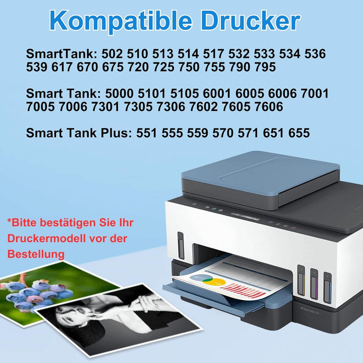 ATTA 31 32 XL Nachfülltinte für Smart Tank 7305 7005, Kompatibel Druckertinte 31 32XL für Smart Tank