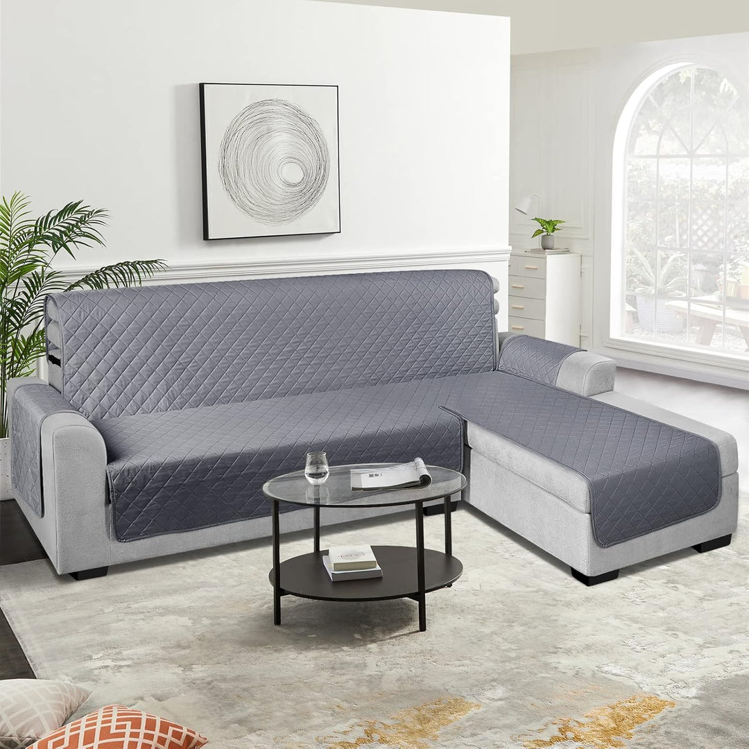 TAOCOCO Chaiselongue Sofabezug L Form, Wasserdichter Stretch Sofa überzug, Sofaschoner rutschfest, M