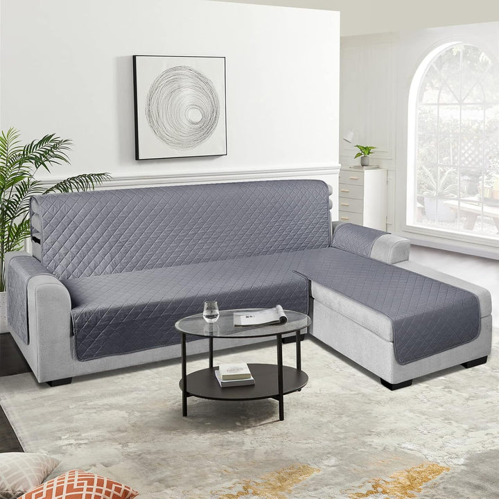 TAOCOCO Chaiselongue Sofabezug L Form, Wasserdichter Stretch Sofa überzug, Sofaschoner rutschfest, M