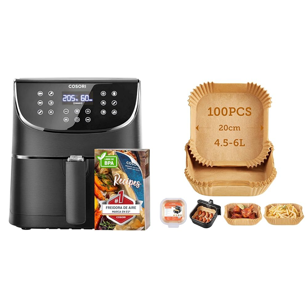 COSORI Heissluftfritteuse 5,5L XXL Friteuse Heissluft Fritteusen Air Fryer mit Digitalem LED-Touchsc