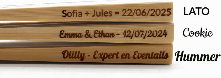 OLILLY - 50 Fächer aus Papier und Bambus für Gäste – Hochzeit, Party, Veranstaltungen im Freien ...
