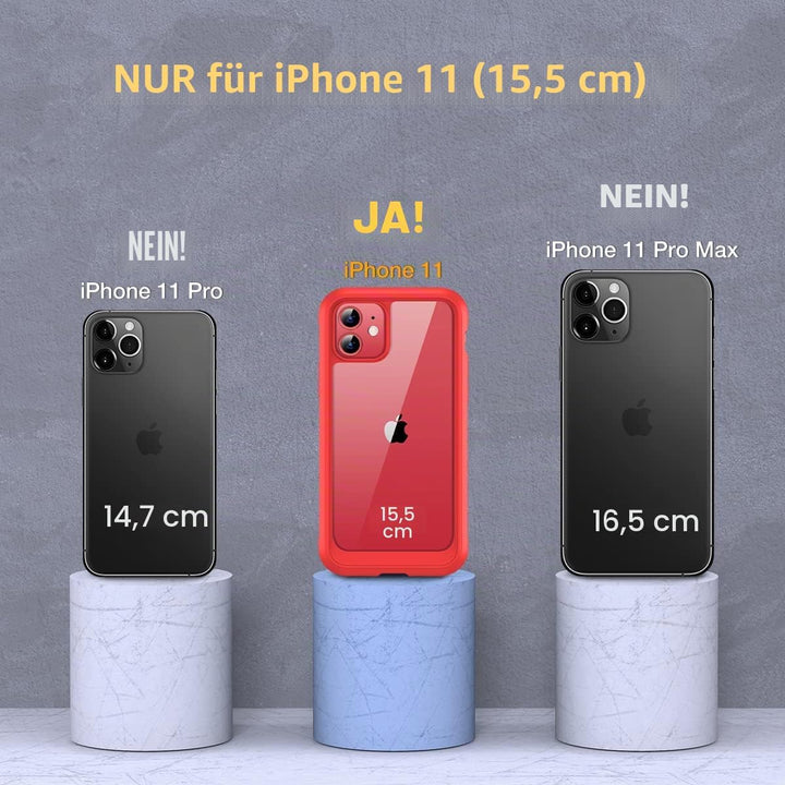 Miracase Glas Serie für iPhone 11 Hülle, [360 Militärschutz & vollständiger Kameraschutz], stossfest