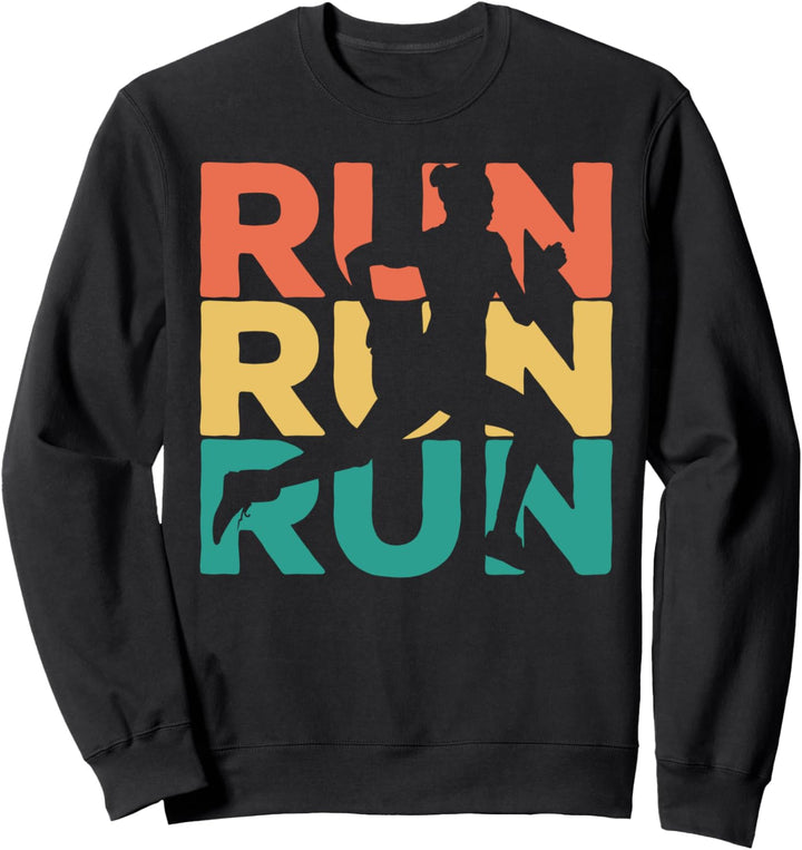 Retro Vintage Laufen Geschenk für Läufer und Jogger Sweatshirt