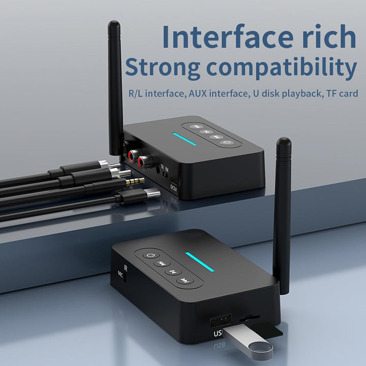 Bluetooth 5.1 Audio-Adapter, HiFi-Stereo-Sound-Receiver-Sender mit NFC-Funktion, 2-in-1-Musik-Receiv