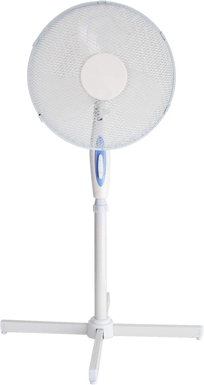 Grafner XXL Standventilator mit Oszillation, Ø41 cm, 3 Geschwindigkeitsstufen, höhenverstellbar, lei