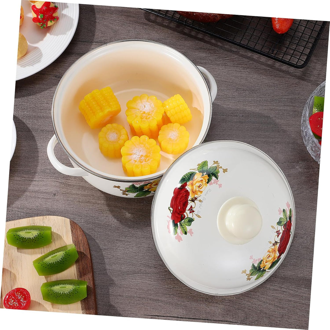 Cabilock Email Kochtopf Suppentopf Aus Emaille Pfannenwender Handgezogene Nudeln Milchtopf Enamel Ko