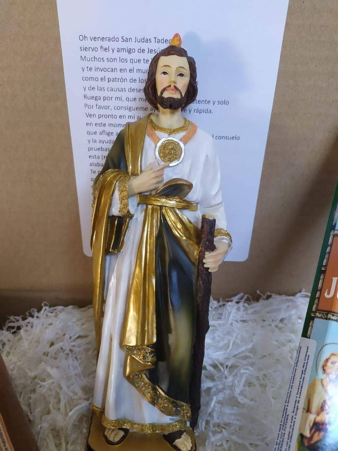 DRW St. Judas mit Gebetskerze und Weihrauch in Geschenkbox (Figur 20 cm)