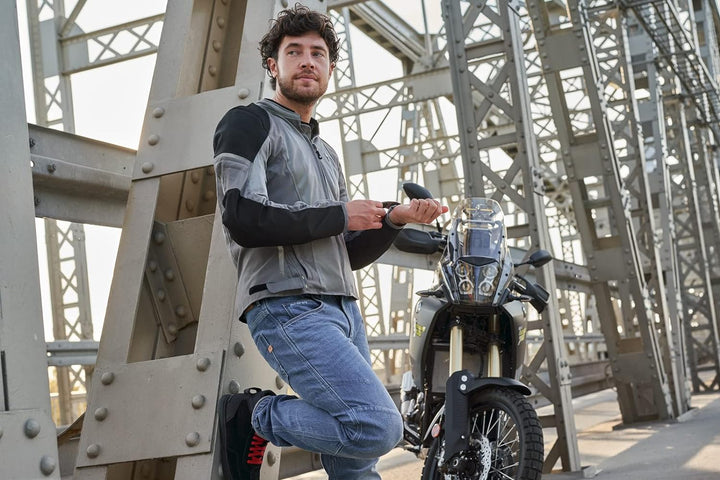SHIMA DEVON Motorradjeans - Belüftete Elastische Slim Fit Biker Motorradhose mit FiberQL-Verstärkung