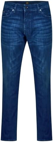 BOSS Herren Delaware BC-L-P Blaue Slim-Fit Jeans aus Super-Stretch-Denim 30W / 34L Blau, 30W / 34L B