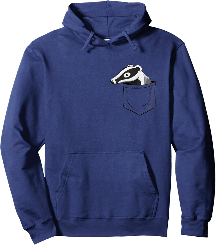 Wildnis Tier Kunst l Lustiger Comic Dachs In Tasche Pullover Hoodie