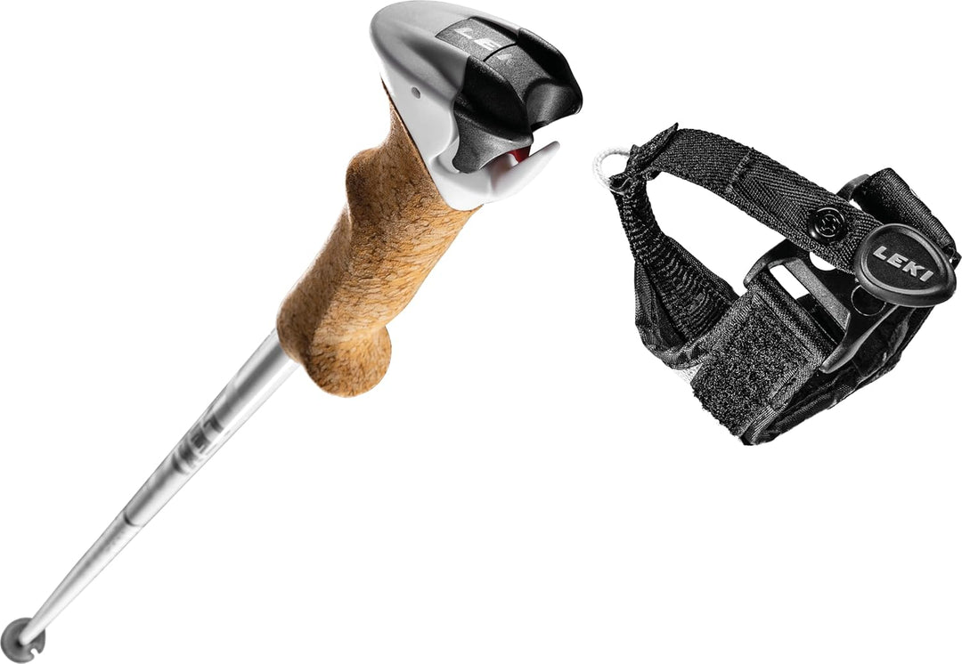 LEKI Unisex-Adult Stick 1 Weiss/Schwarz/Silber, 1 Weiß/Schwarz/Silber