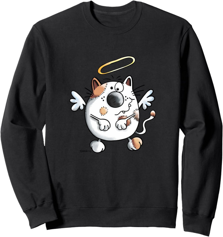 Lustige Schutzengel Katze I Katzenmotiv Katzen Fun Sweatshirt