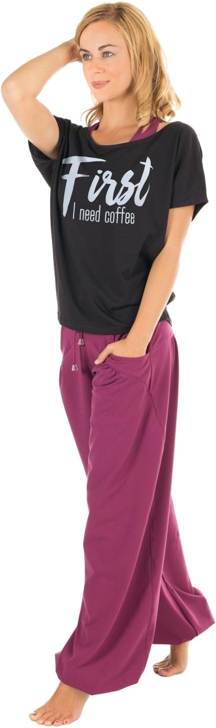 WINSHAPE Damen Trainingshose Trainingshose Dance Fitness Freizeit Sport XL Berry-love, XL Berry-love