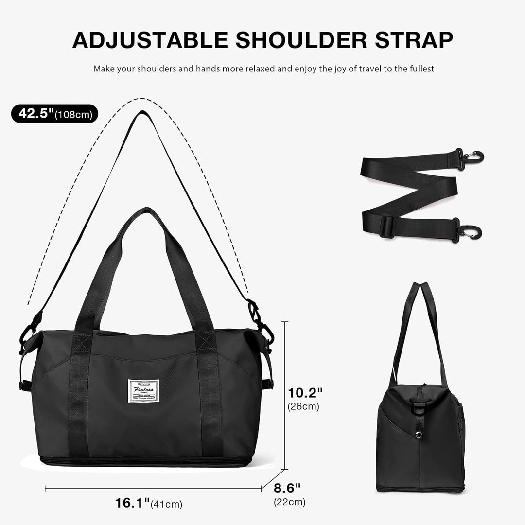 Reisetasche Damen Sporttasche 40x20x25 Ryanair Handgepäck Tasche Weekender Bag Schwimmtasche Wasserd