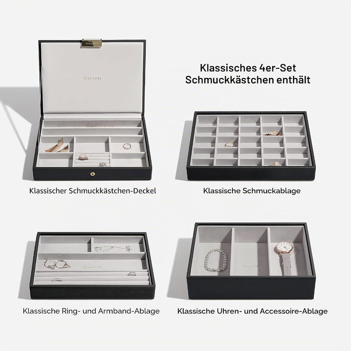 Stackers Schwarz Klassisch Schmuckschatulle - 4, Schwarz