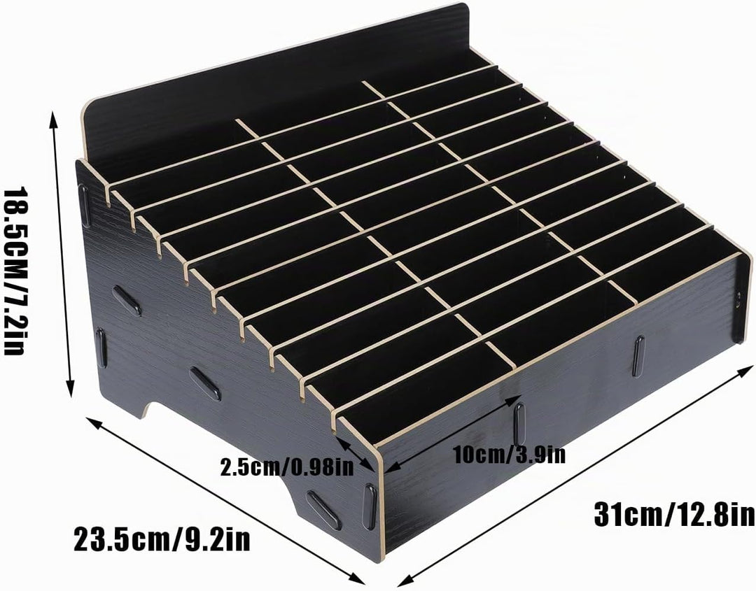 Awleynz 30 Gitter Handygarage Schule, Handy Hotel Aufbewahrungsbox Holz, Multi-Grid-Aufbewahrungsbox