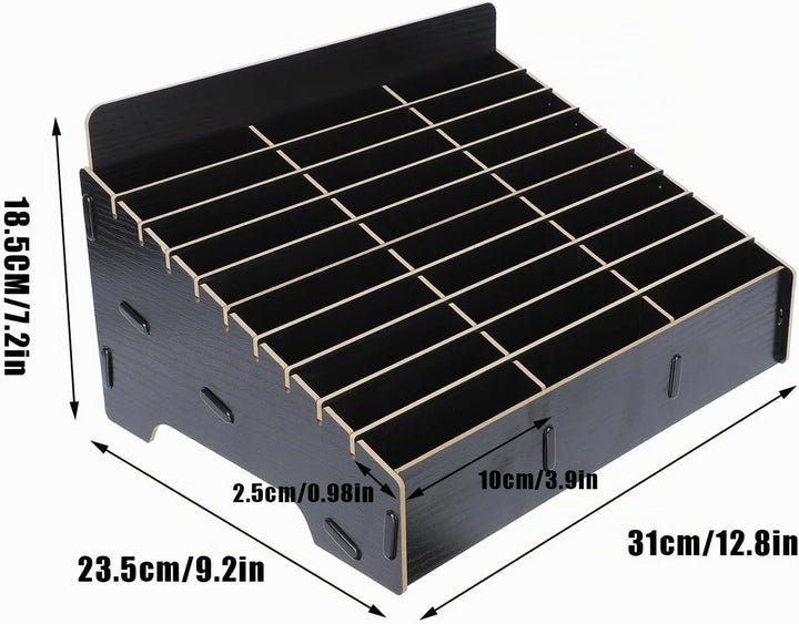 Awleynz 30 Gitter Handygarage Schule, Handy Hotel Aufbewahrungsbox Holz, Multi-Grid-Aufbewahrungsbox