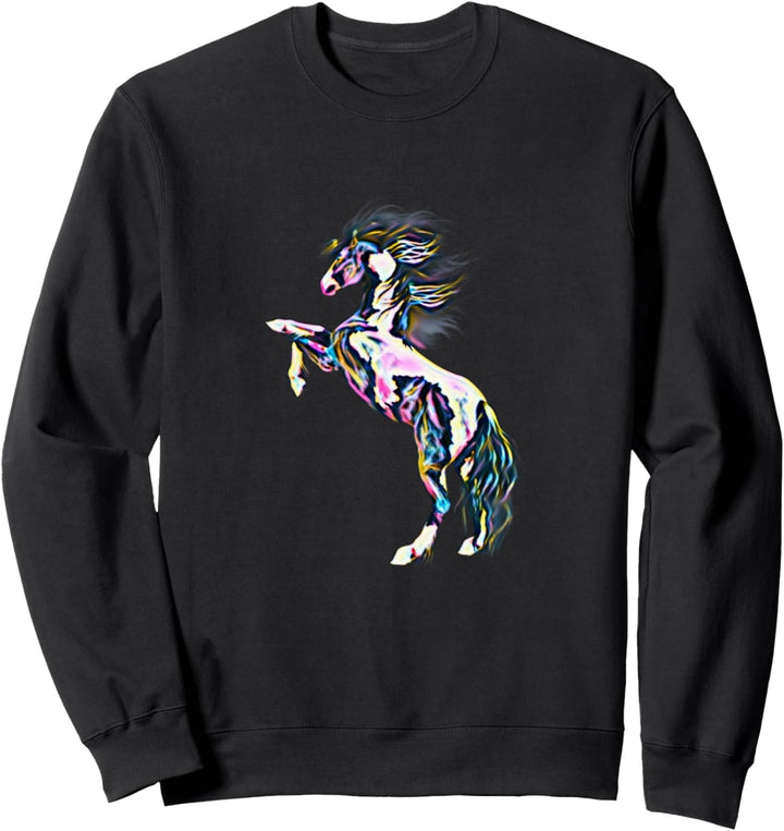 Hengst Mähne Motiv Pferd Tiermotiv Reitsport reiten Pferde Sweatshirt