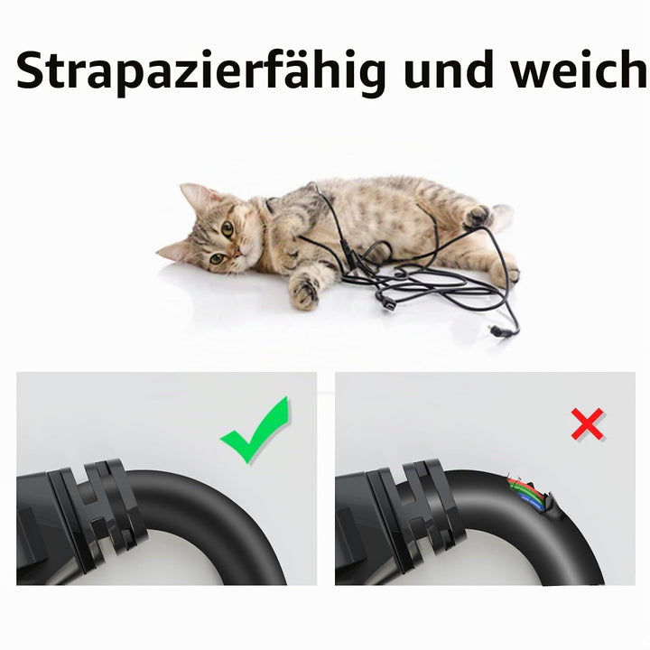 USB C auf HDMI Kabel 10 M,Typ-C auf HDMI 4K UHD(Thunderbolt 4/3 kompatibel),mit 90-Grad und 270-Grad