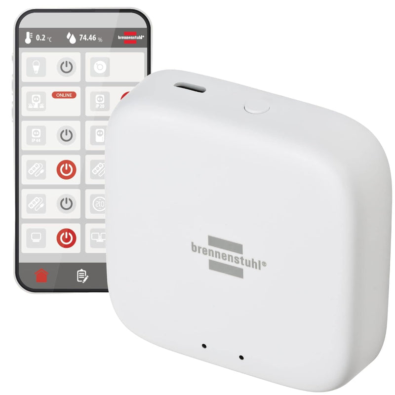 Brennenstuhl Connect Zigbee Gateway GWY CZ 01 (Zigbee Bridge für die Steuerung von Zigbee Smart Home