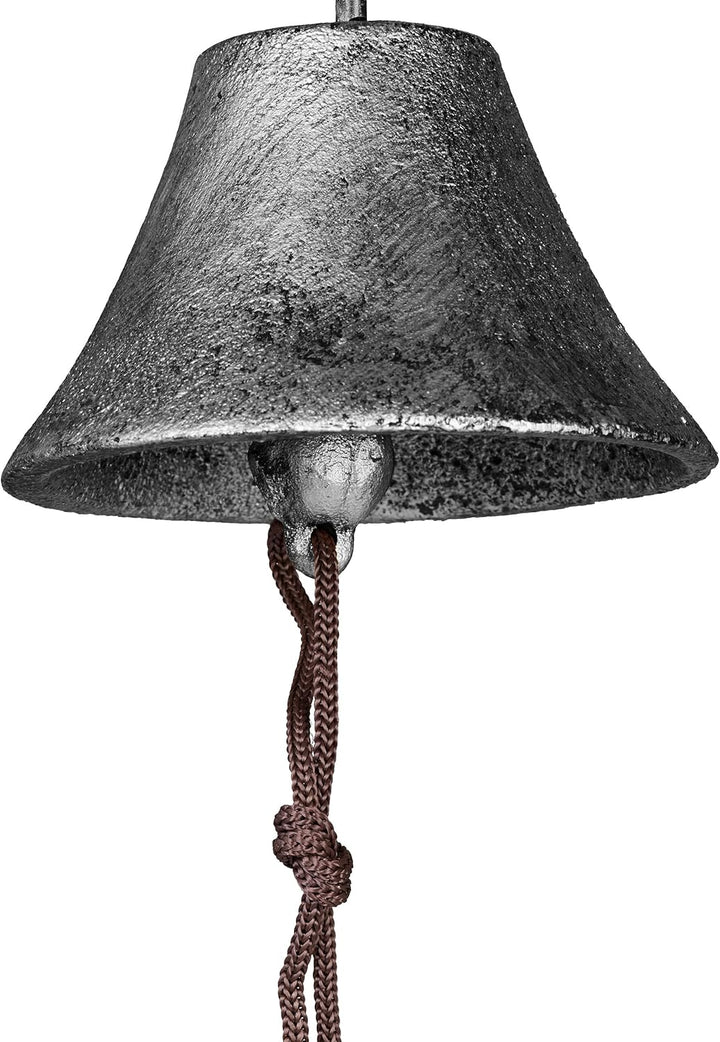 Relaxdays Türglocke Gusseisen, antikes Design, Gartenglocke Schlüssel, mit Kordel, Glocke für drauss