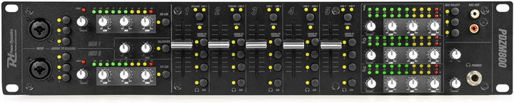 Power Dynamics PDZM800 Audio Mischpult 3-Zonen Mixer für Lautsprecher Installationen - DSP, 5 Input