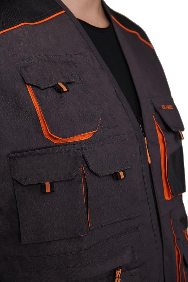 ART.MAS Arbeitsweste, Montageweste, Weste, Handwerker, KFZ, Classic, 270 g/m2 Gr. 46-60 46 Graphit/O