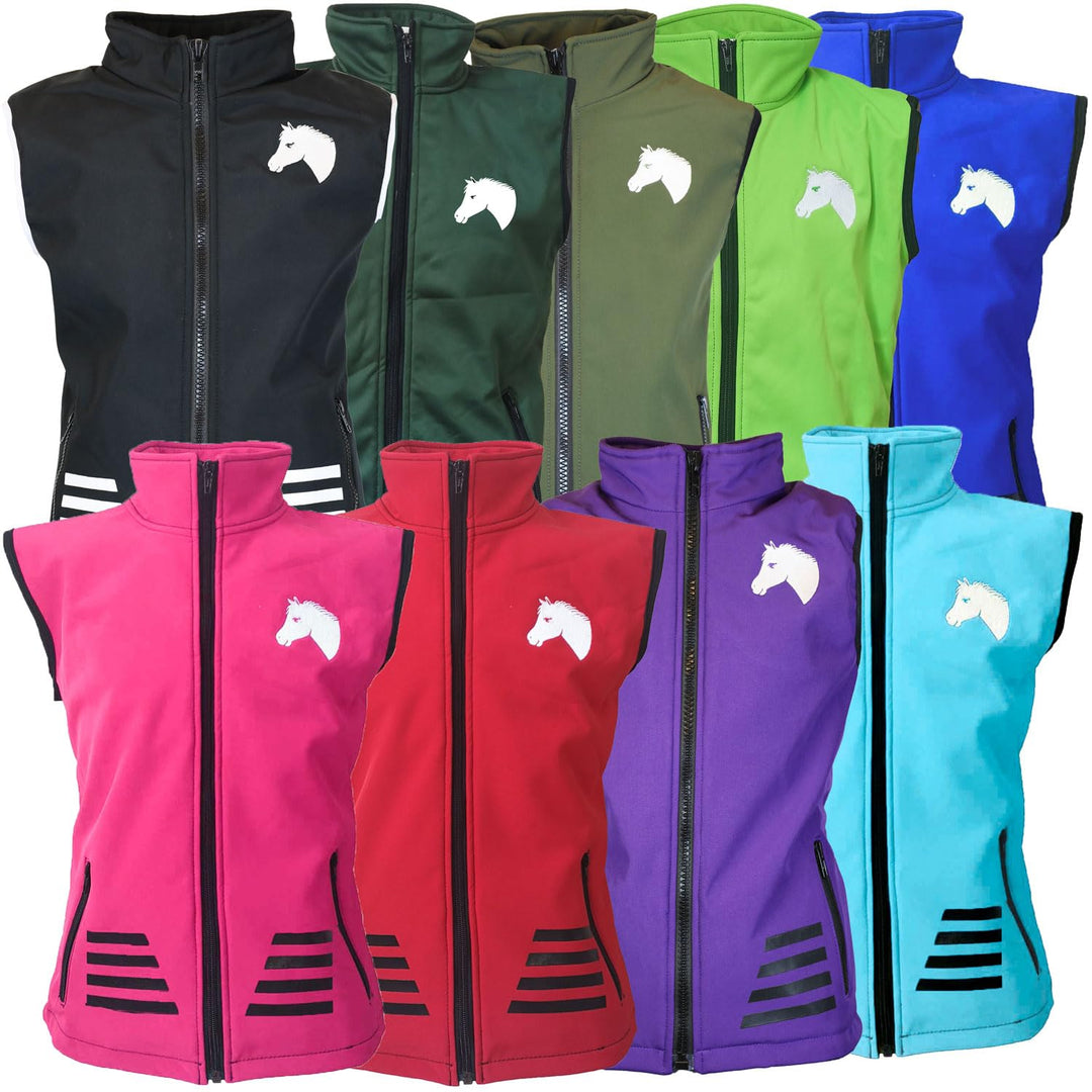 MS-Trachten Kinder Softshell Reitweste Juli Meshfutter tolle Farben 122-128 Sky, 122-128 Sky