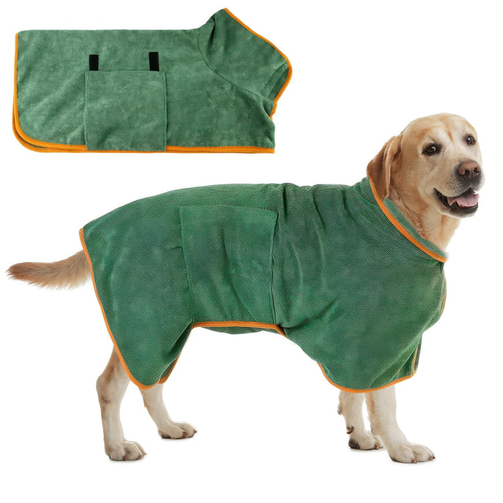 Saugfähiger Hundehandtuch-Bademantel aus Mikrofaser für kleine, mittelgrosse und grosse Haustiere, s