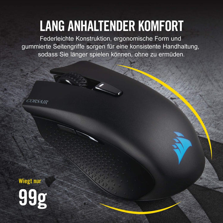 Corsair Harpoon Wireless RGB Lightweight FPS/MOBA Gaming Mouse - 10.000 DPI - 6 Programmierbare Tast