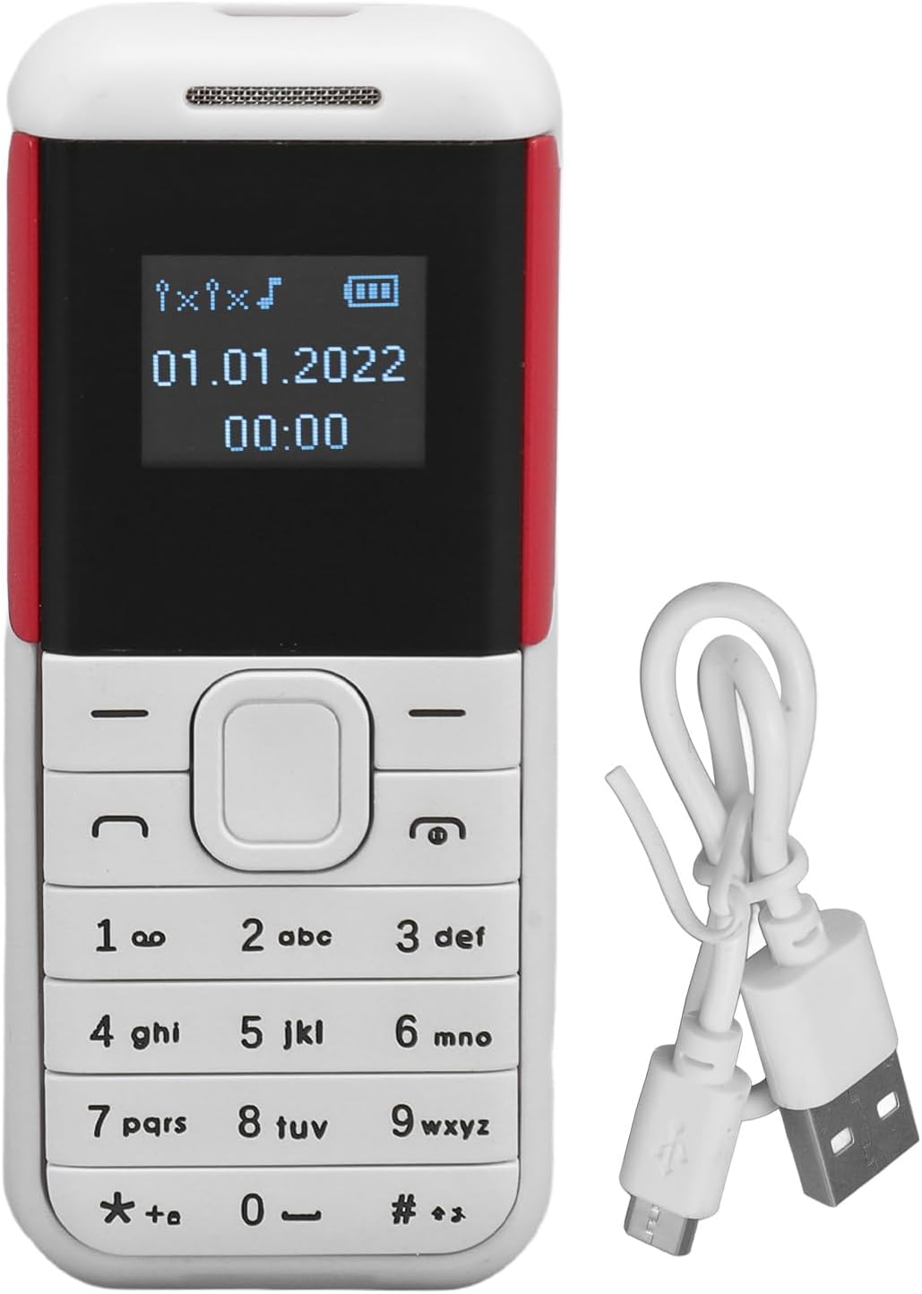 PUSOKEI KleinstesTelefon, Dual SIM Standby GSM Basistelefon mit Musik Player und Sprachwechsler, Str