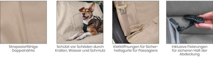 Kurgo Wander Rücksitz-Autoschondecke Hunde, Wasser- und schmutzabweisend, Universelle Passform, 140