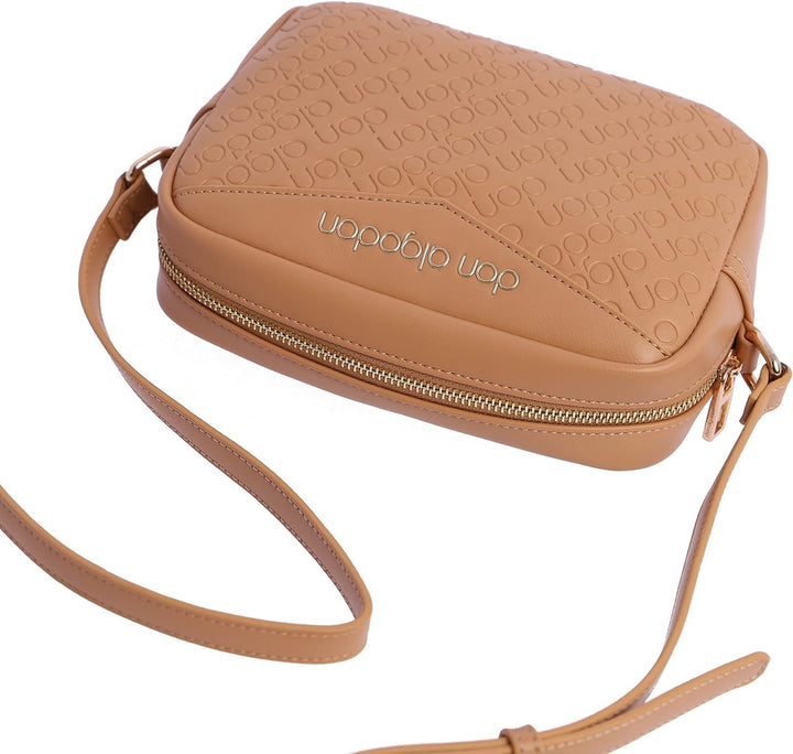 DON ALGODON Damen Lula Umhängetaschen, 21(ancho) x 8(Fondo) x 15(Alto) cm Beige, Beige