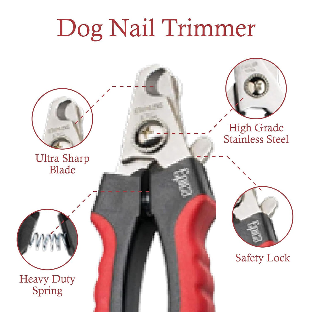 Epica Professioneller Hunde-Nagelknipser, Nagelknipser für grosse Hunde, einfache und sichere Fellpf