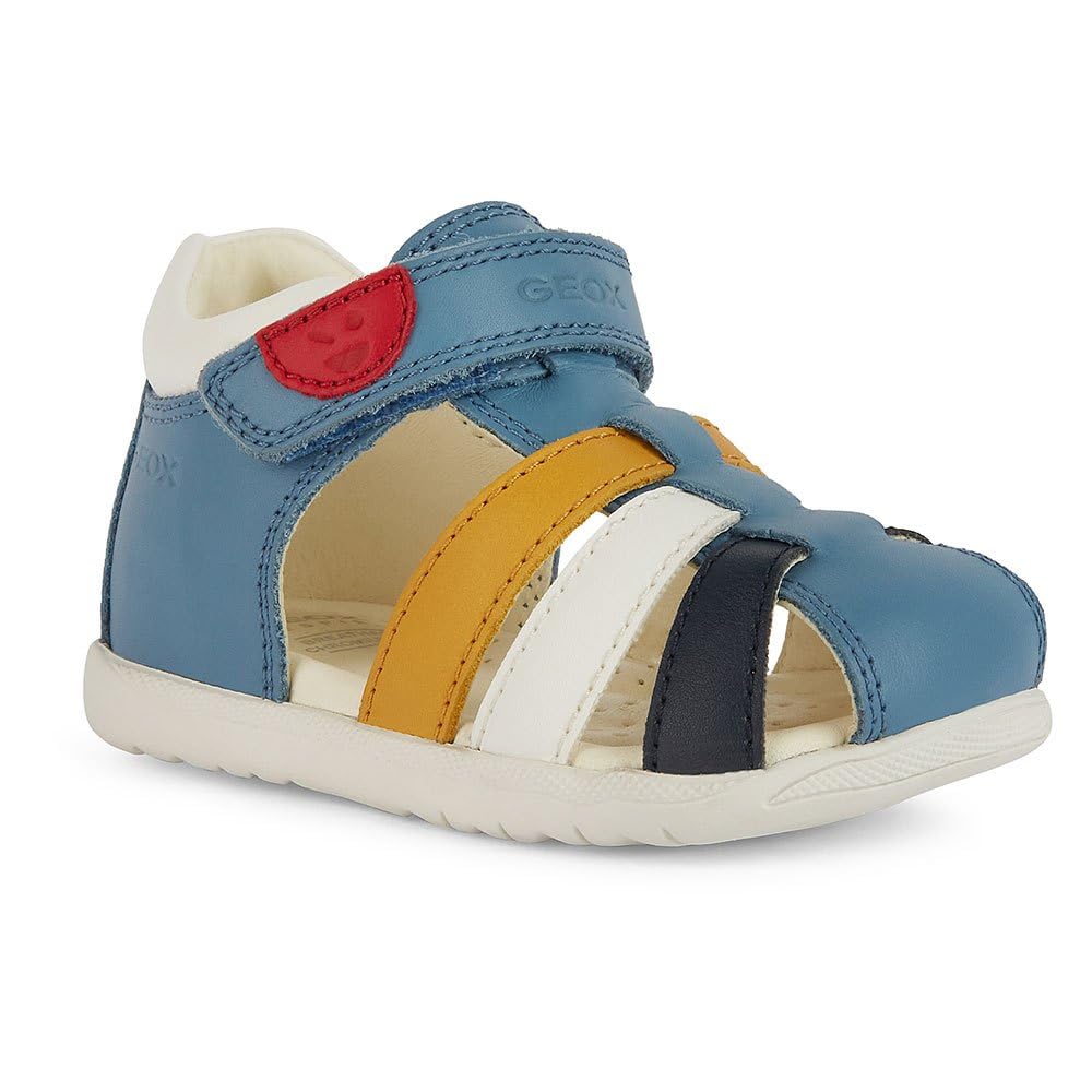 Geox Baby-Jungen B Macchia Boy Sandal 18 EU Avio Multicolor, 18 EU Avio Multicolor