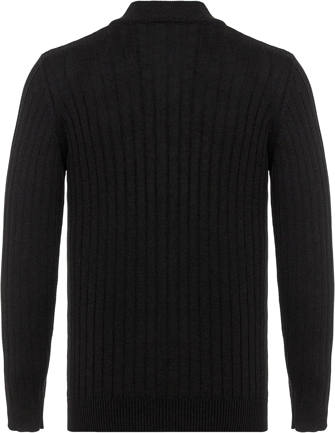 Redbridge Herren Strickpullover Stehkragen Pullover M Schwarz, M Schwarz