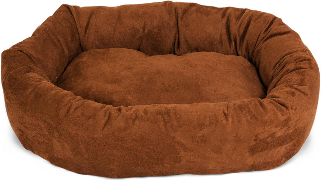 Pet Hundebett in Bagel-Form, 132,08 cm, rostfarben, Wildleder, Products, rostfarben L 132 x B 89 x H