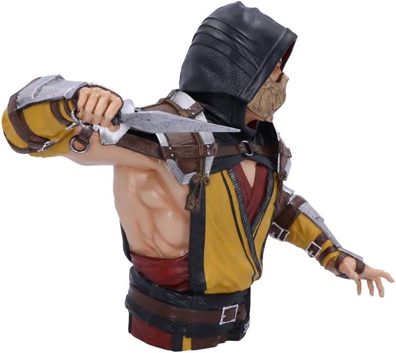 Nemesis Now Offiziell lizenzierte Mortal Kombat Skorpion Büste, gelb, 29,5 cm, Kunstharz