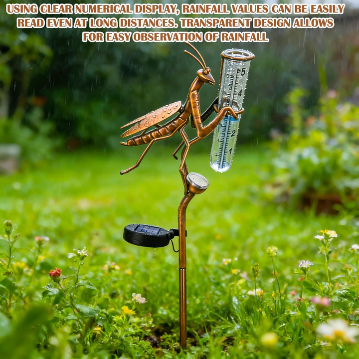 Regenmesser für Garten, Gartendeko Regenmesser Frostsicher, Frostsicher mit Stab, Niederschlagsmesse