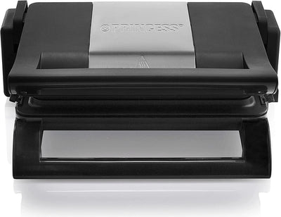 Elektro Kontaktgrill mit Grillzange, 2in1 abnehmbare Wendeplatten Paninimaker 1500Watt