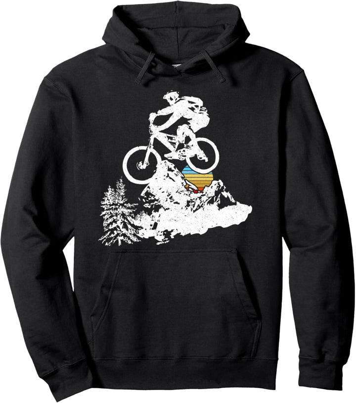 MTB Vintage Fahrrad Fans Geschenk Jungs Jugend MTB Zubehör Pullover Hoodie